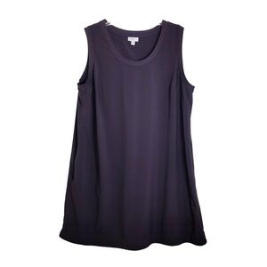J.Jill Fit On the Go Purple 2 Zipper Side Pockets Travel Tank Dres 1X
